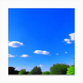 Blue Sky With Clouds 1 Canvas Print