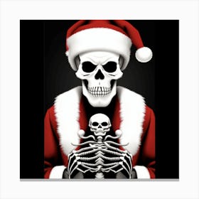 Santa Claus Skeleton Canvas Print