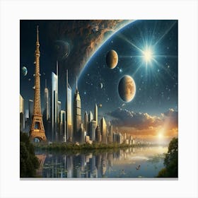 imagine the miracles can you see in the world year2100- life style - future- imagine Canvas Print