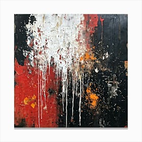 Abstract Composition Showcasing Dirty Paint Streaks Radiating Across The Canvas Grunge Texture Embe (5) Canvas Print