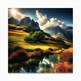 Switzerland Landscape Canvas Print