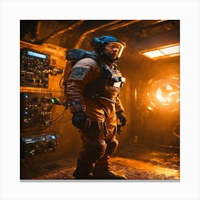 Spaceman In Space Canvas Print