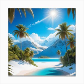 Tropical Beach Canvas Print