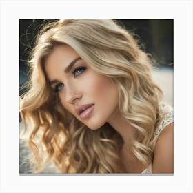 Beautiful Blonde Woman Canvas Print