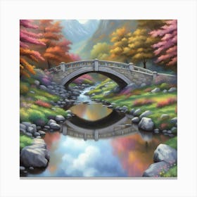 bridge in the park Canvas Print