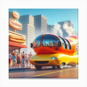 Hot Dog Truck Canvas Print