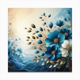 Blue Flowers 3 Canvas Print