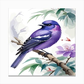 Bird On A Branch Canvas Print