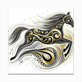 Horse With Swirls Canvas Print