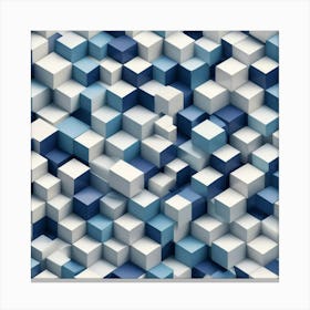 3d Cubes Background 7 Canvas Print