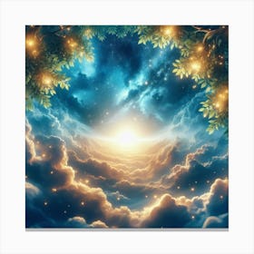 Sky With Stars And Clouds 1 Canvas Print