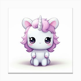 Cute Unicorn 674 Canvas Print