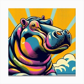 Pop Hippo Canvas Print