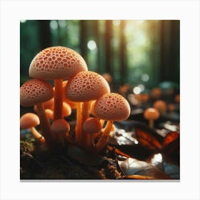 Whispering Woodland Mushrooms Canvas Print