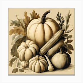 Pumpkins And Squash Canvas Print