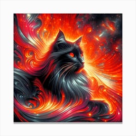 Feline Cat Creative Artwork Illustration 47 Canvas Print