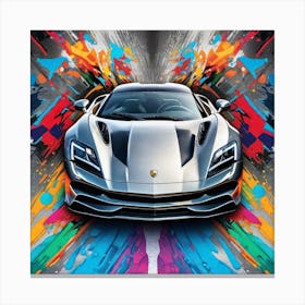 Sports Car Painting Canvas Print