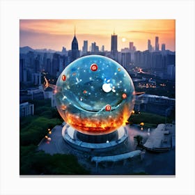 Shanghai Skyline Canvas Print