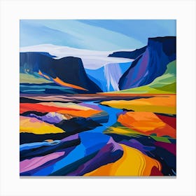 Colourful Abstract Vatnajkull National Park Iceland 1 Canvas Print