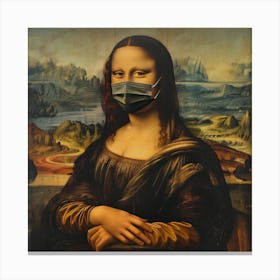 Mona Lisa Playing it Safe Canvas Print