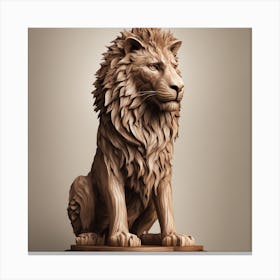 Lion Sculpture Canvas Print