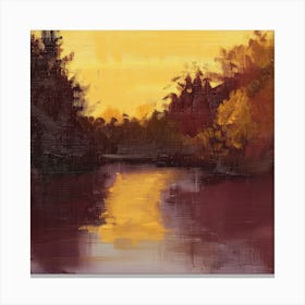 Sunset By The River 3 Canvas Print