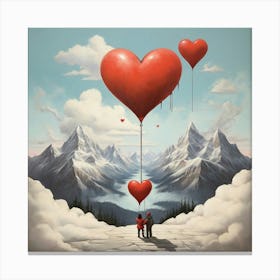 Mountain Love Lift Art Print 3 Canvas Print