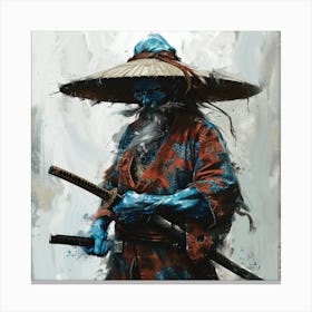 Myeera A Samurai And A Smurf Mixture 7151a654 373f 4d30 8d97 197763d95b87 Canvas Print