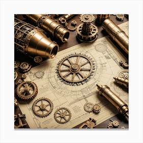 Steampunk Gears 2 Canvas Print