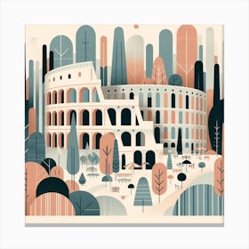 Scandinavian style, Colosseum 1 Canvas Print