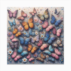 Lots of butterflies Canvas Print