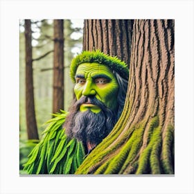 Man In The Forest Canvas Print