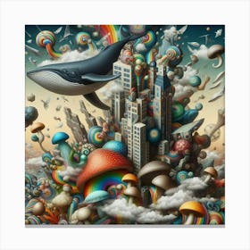 Psychedelic City Canvas Print