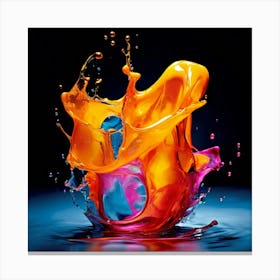 Fresh Colors Liquid 3d Design Spark Hot Palette Shapes Dynamism Vibrant Flowing Molten (23) Canvas Print