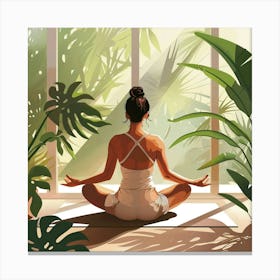 A Yoga Session Vector Design Illustration 1718673770 1 Canvas Print