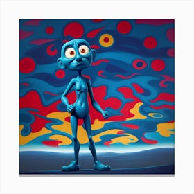'Blue Alien' Canvas Print