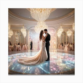 An Ultra Realistic 3d Rendering Of An Opulent Wedding Celebration Lavish Victorian Golden Decorated (5) Canvas Print