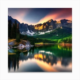 Sunrise In The Mountains 27 Canvas Print