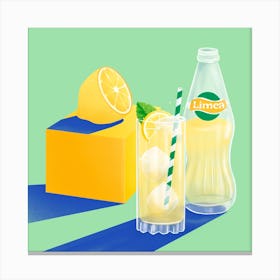 Sunny Lemonade Square Canvas Print