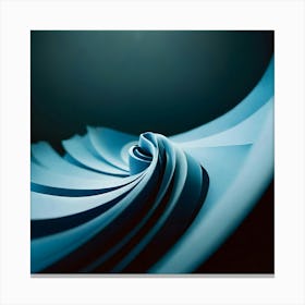 Abstract Blue Paper 2 Canvas Print