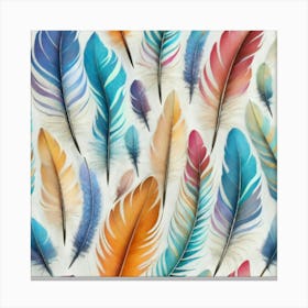 Colorful Feathers Canvas Print