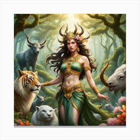 Goddess Of The Forest 8 Canvas Print