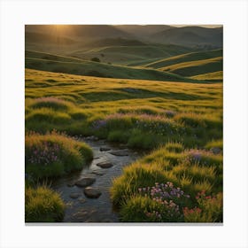 Sunset In The Hills 3 Canvas Print