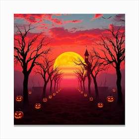 Halloween Pumpkins Canvas Print