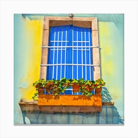 Window Lisbon Portugal In The Style Of Matisse Art Print Canvas Print