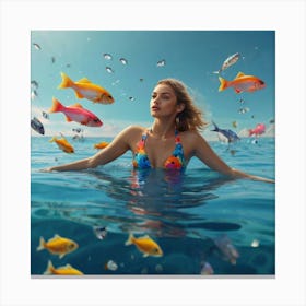 Girl In A Bikini 4 Canvas Print