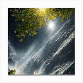 Earth And Sun Canvas Print