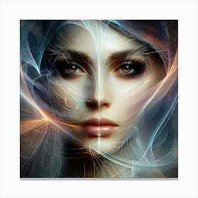 Visible Senses Of A Women Geometric Illustration Canvas Print