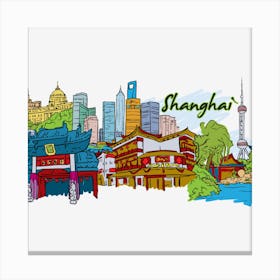 Shanghai Cityscape Canvas Print