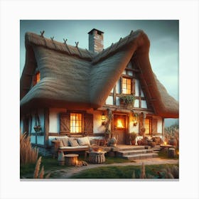 Thatched Cottage 1 Canvas Print